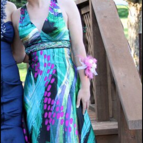 Multicolored prom dress