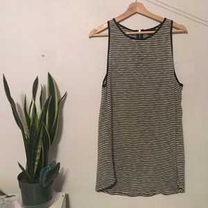 Long striped tunic tank