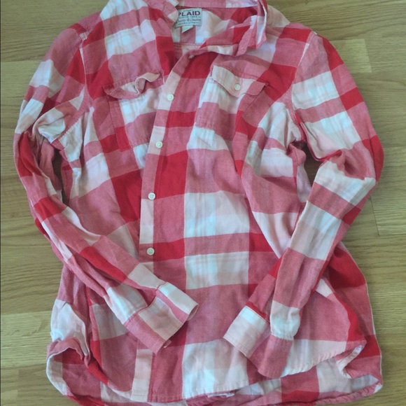 🚫sold🚫Red pink plaid top - Picture 1 of 1