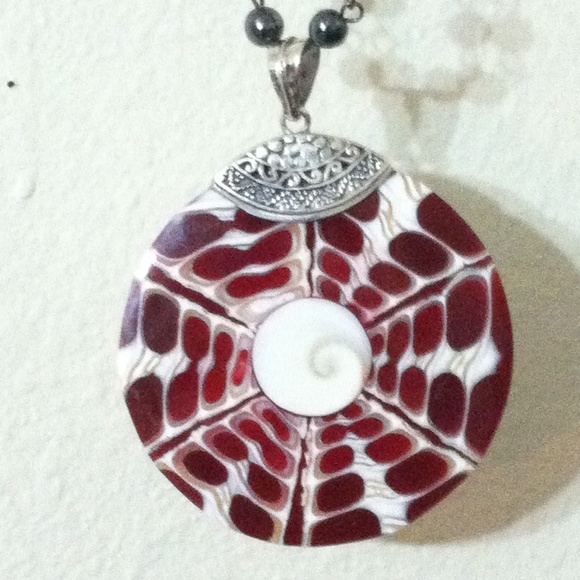 Handmade seashell pendant