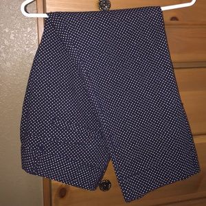 Ann Taylor Loft polka dot capris (navy and white)