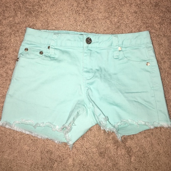 SCIZZOR TEAL BLUE GIRLS SIZE 12 SHORTS