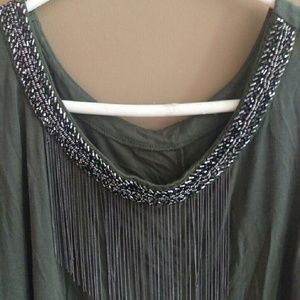Very cute tank top with decorated neckline