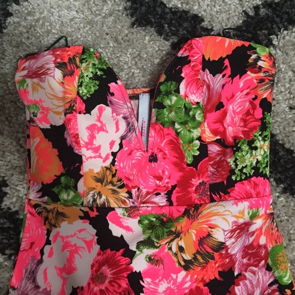 Flowered Mini Dress - Picture 2 of 4