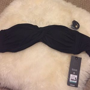 Black Swim Bandeau Top. NWT.