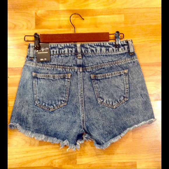 Denim Distressed Shorts - Picture 2 of 3