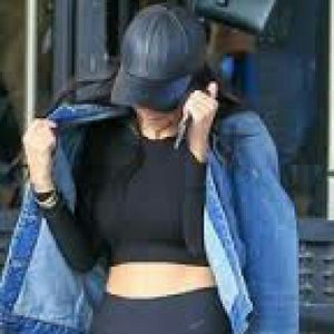 Black genuine leather cap
