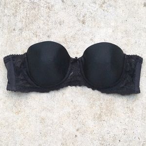 ✨Clearance✨ Black Strapless Lace Bra size 34B