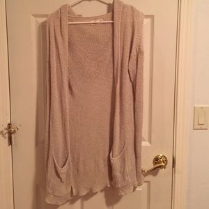 Hooded cream cardigan