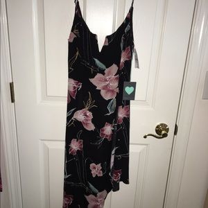 Kendall & Kylie Asymmetrical Floral Dress