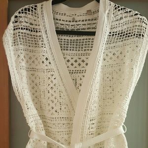 Knit vest, white Anthopologie