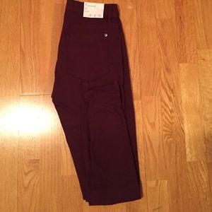 Burgundy skinny jeans