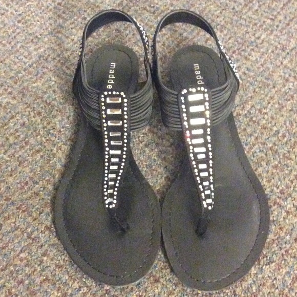 Black embellished sandals