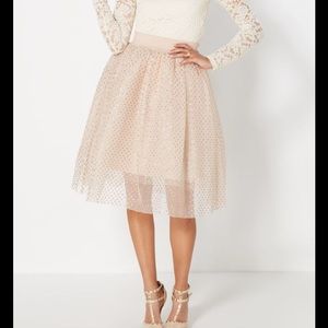 Blush and gold tulle skirt