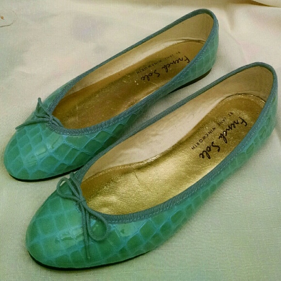 Size 40 FRENCH SOLE HENRIETTA Croc Ballet Flats