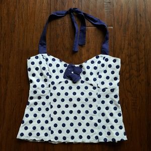 Odille (Anthropologie) Embroidered Halter Top NWT