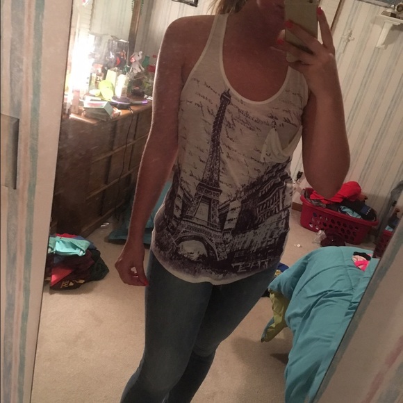 Racerback "Paris" Tank Top (Medium)