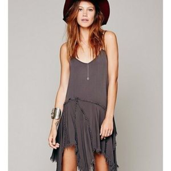 free people inspired shredded slip dress
