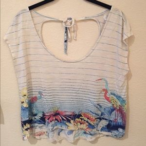 Floral Open Back Shirt