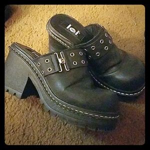 Platform loafers or cloglike