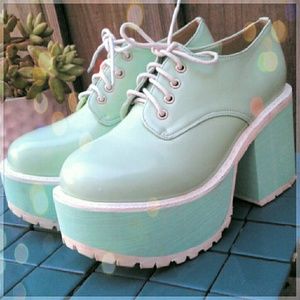 Mint Platform Booties