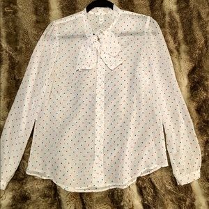 American Apparel chiffon secretary blouse