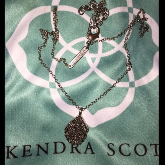 Silver drusy drop KS