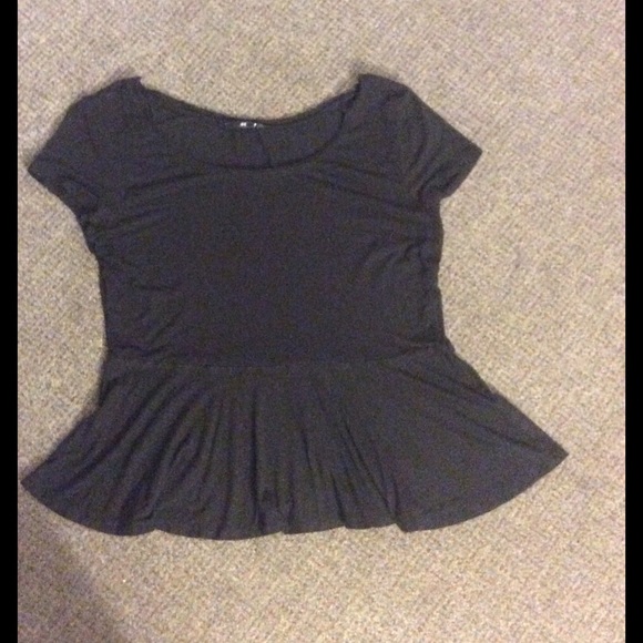 Black Peplum top