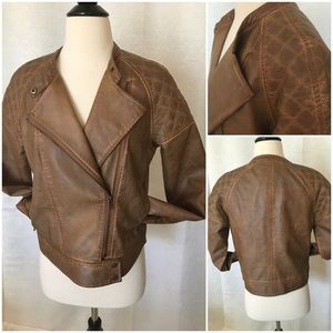BB Dakota Camel Leather Jacket