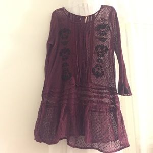 Plum Free People tunic