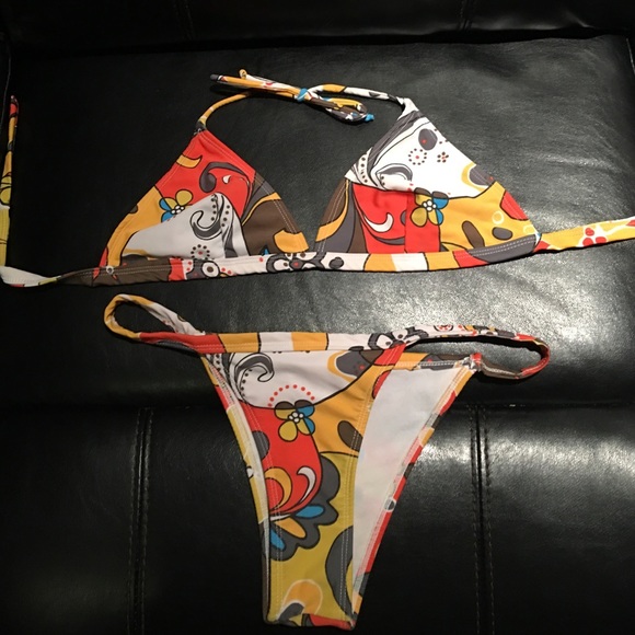 San Lorenzo Other - San Lorenzo Bikini Set Yellow/White Multicolor