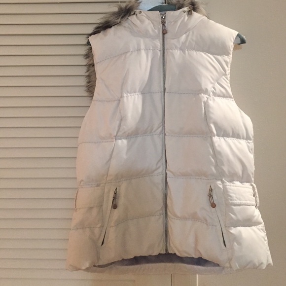 Down Eddie Bauer Faux fur vest