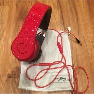 Red Fanny Wang Over-Ear Heaphones