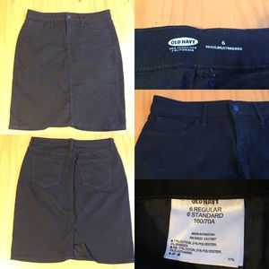 Black stretch denim skirt - Size 6 - Old Navy