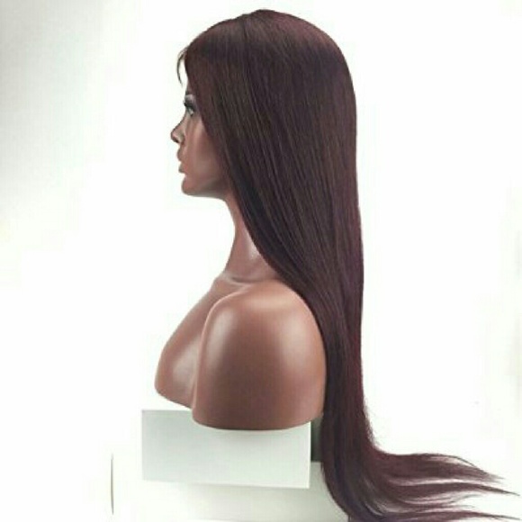 Dark Red Burgundy Lacefront Wig main image 3