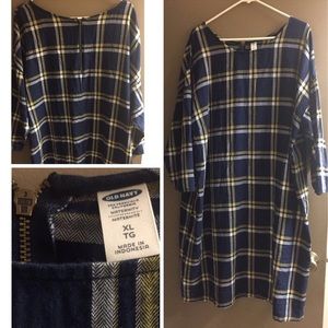 Maternity flannel dress