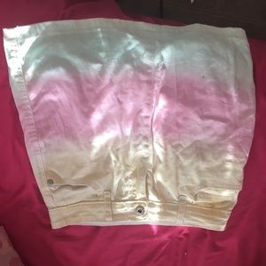 Pink , Yellow , & blue skirt. Size 12. In kids