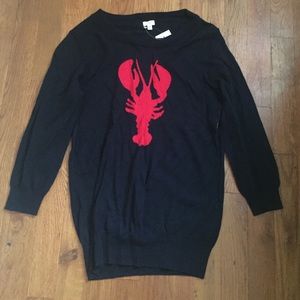 NWT J Crew navy, lobster sweater