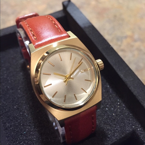 Nixon Saddle and Gold Watch