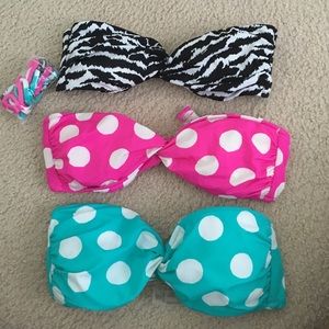 3 S/P Victoria's Secret bathing suit bandeaus.
