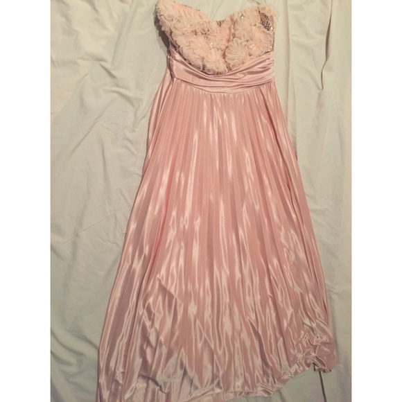 Pink floral long formal gown