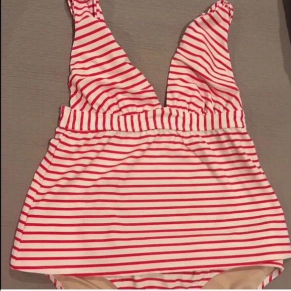 J crew tankini swimsuit.  Top medium bottom large