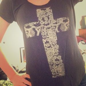 Gray Cross Express Tee