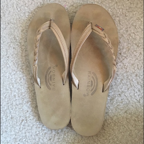 Braided Rainbow sandals - beige