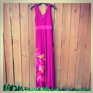 Maxi Dress Retro Print Small Medium