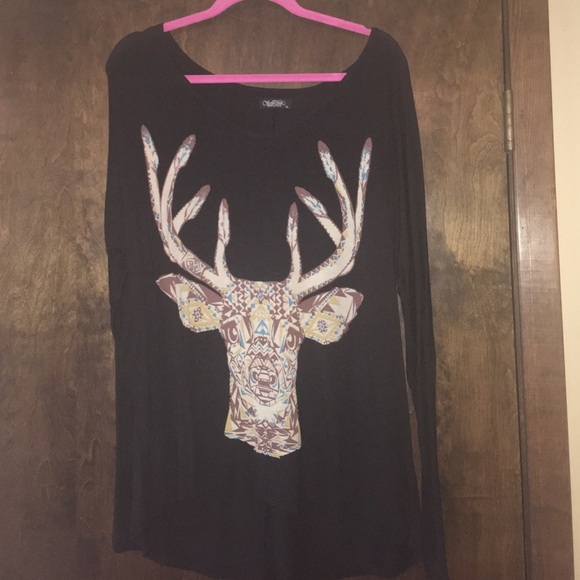 Lauren Moshi long sleeve deer shirt