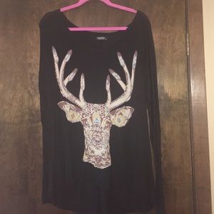 Lauren Moshi long sleeve deer shirt