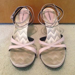 BCBG Max Azria strappy light pink heels