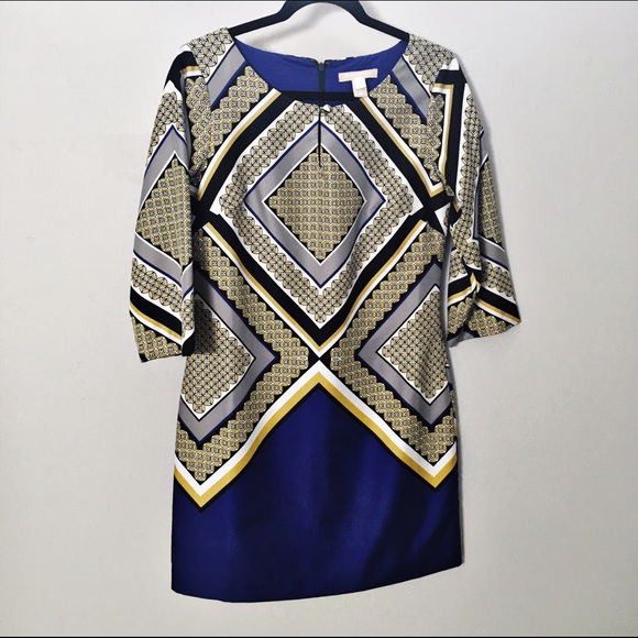 Quarter length sleeve shift dress