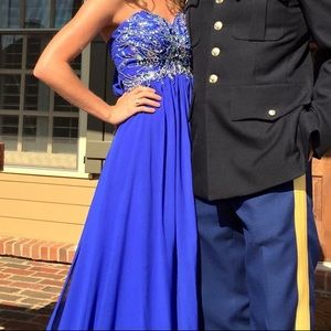 Formal Long Beaded Evening Gown/Prom Dress